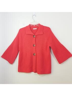 Lucia new wool blend ribbed bell slv cardigan 10